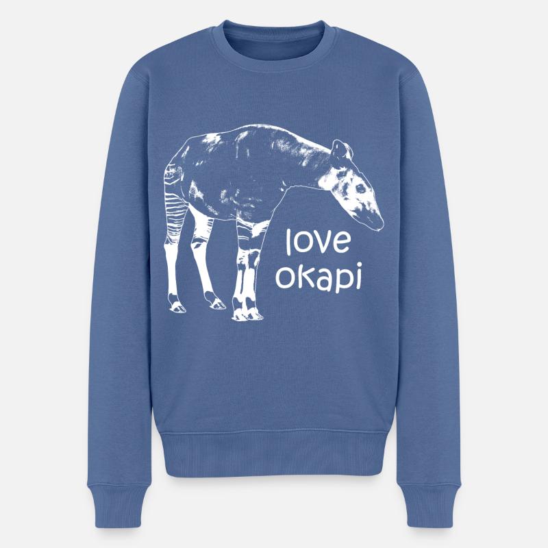 Okapi - Pull Premium bio Homme - bleu pigeon