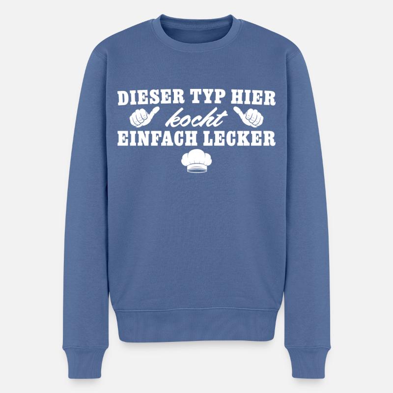 Bester Koch Küchenchef Hobbykoch - Männer Premium Bio Pullover - Taubenblau