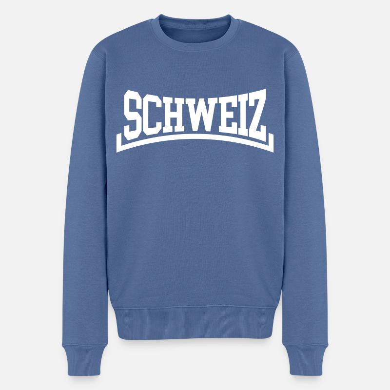Suisse - Pull Premium bio Homme - bleu pigeon
