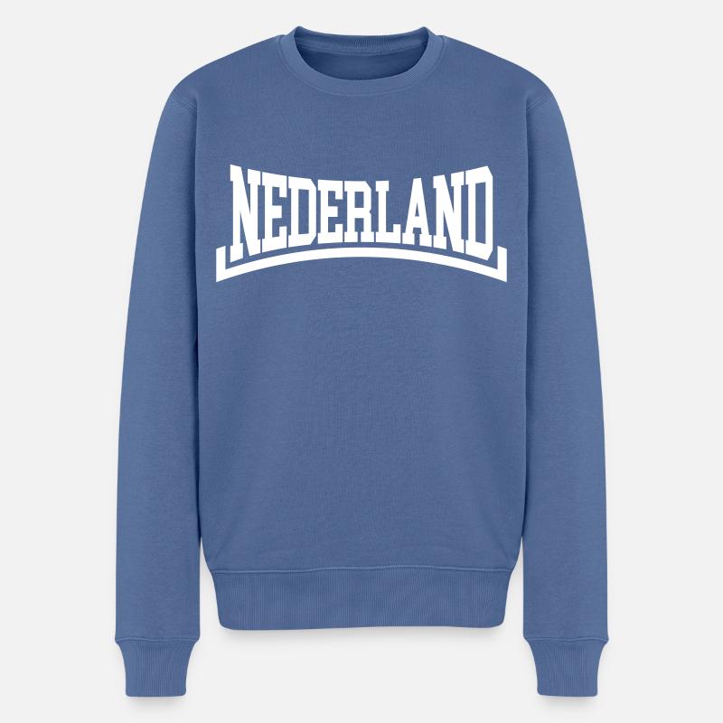 Pays-Bas - Pull Premium bio Homme - bleu pigeon