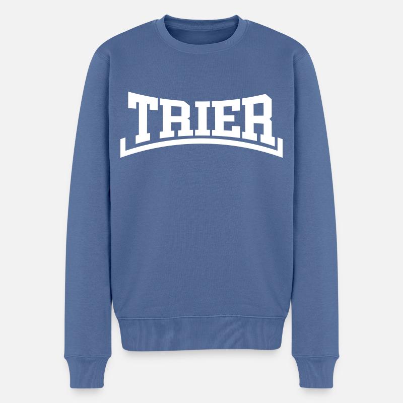 Trèves - Pull Premium bio Homme - bleu pigeon