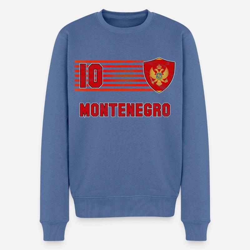 Montenegro Fußball Mannschaft - Männer Premium Bio Pullover - Taubenblau