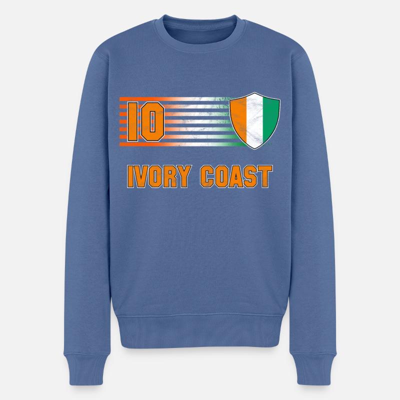 Elfenbeinküste Fußball Mannschaft - Männer Premium Bio Pullover - Taubenblau