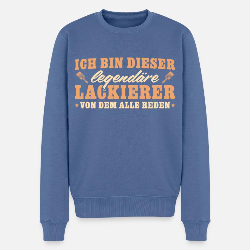 Malermeister Legendärer Lackierer Geschenk - Männer Premium Bio Pullover - Taubenblau