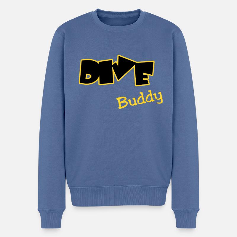 Tauchen Dive Buddy - Männer Premium Bio Pullover - Taubenblau