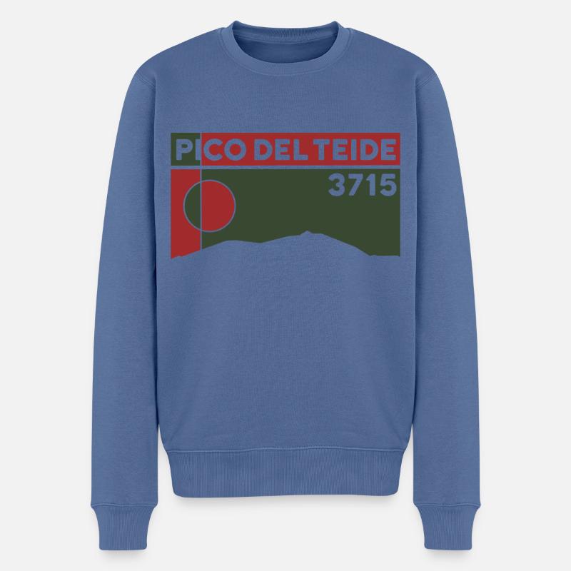 Pico del Teide Besteigen Wanderung Höhe Teneriffa - Männer Premium Bio Pullover - Taubenblau
