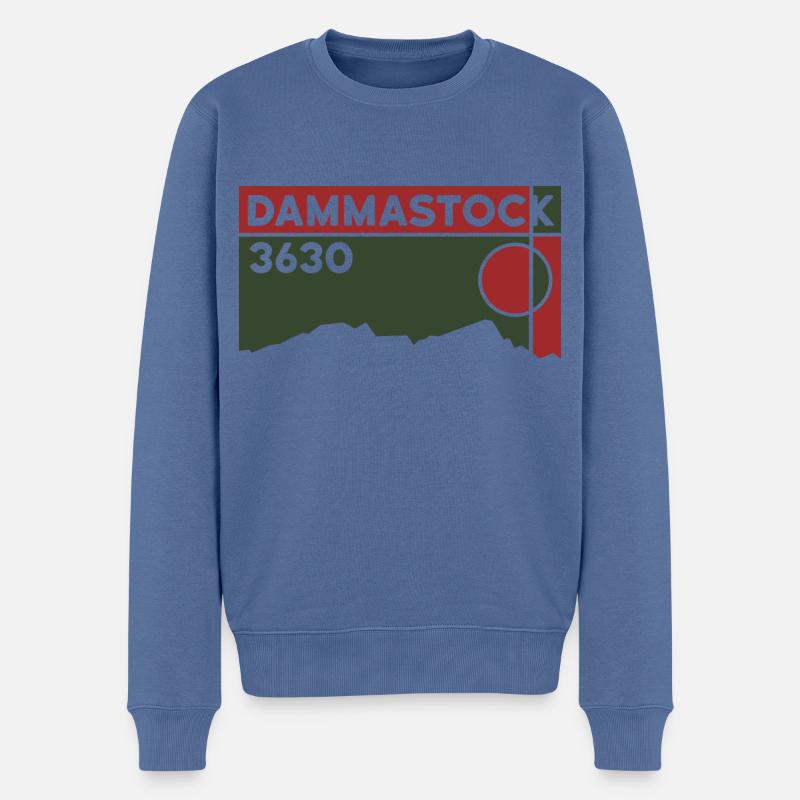Dammastock - Pull Premium bio Homme - bleu pigeon