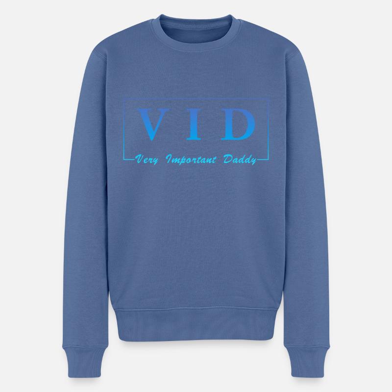 VID, Very Important Daddy - Männer Premium Bio Pullover - Taubenblau