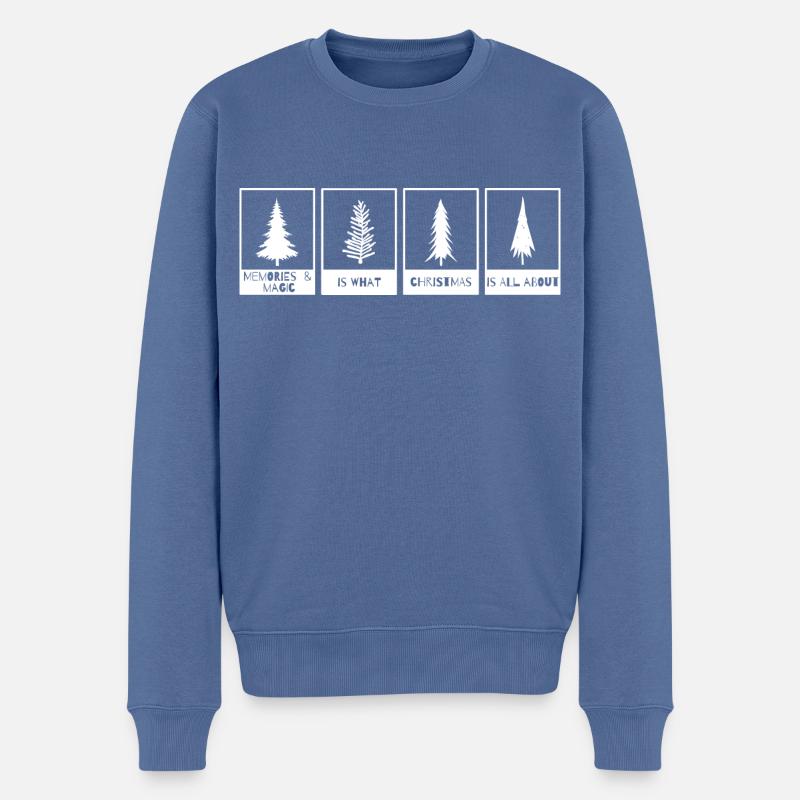 Oh Tannenbaum Oh Tannenbaum_Weihnachten - Männer Premium Bio Pullover - Taubenblau