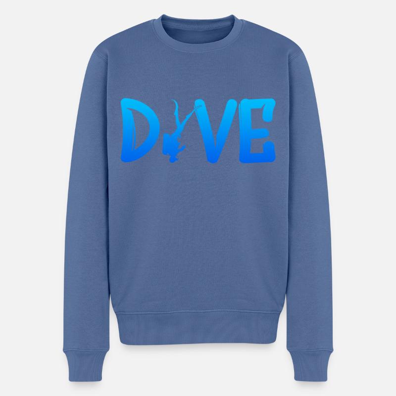 Dive Scuba Diver Diving - Männer Premium Bio Pullover - Taubenblau