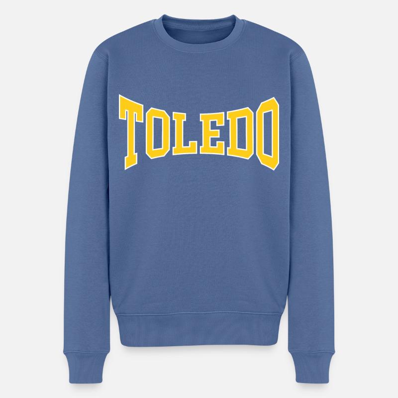 Toledo - Männer Premium Bio Pullover - Taubenblau