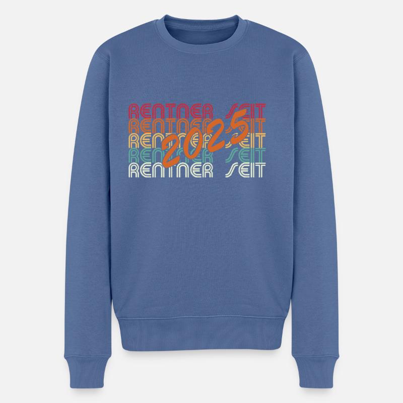 Rentner seit 2025 - Männer Premium Bio Pullover - Taubenblau