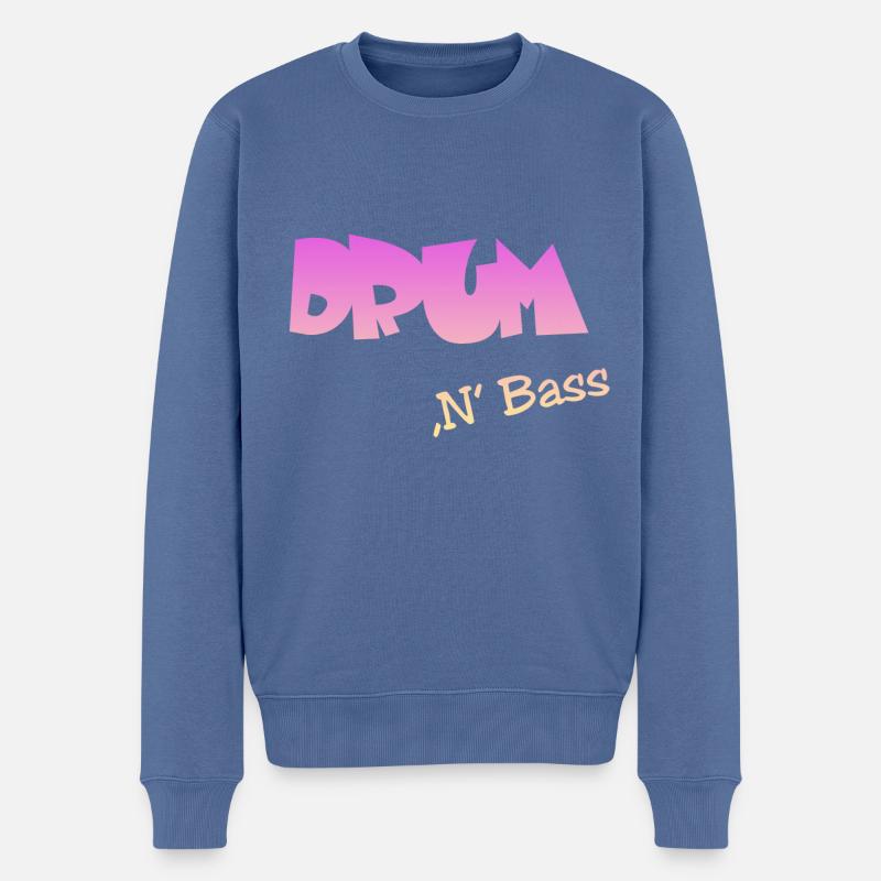Drum n Bass, Techno, Minimal - Männer Premium Bio Pullover - Taubenblau