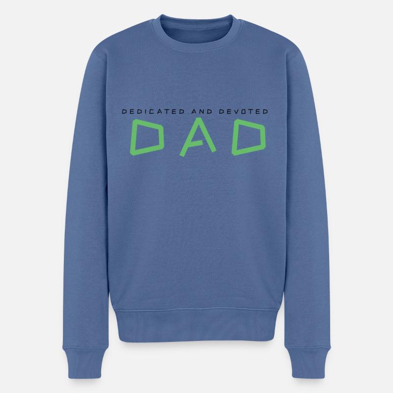 Papa - Männer Premium Bio Pullover - Taubenblau