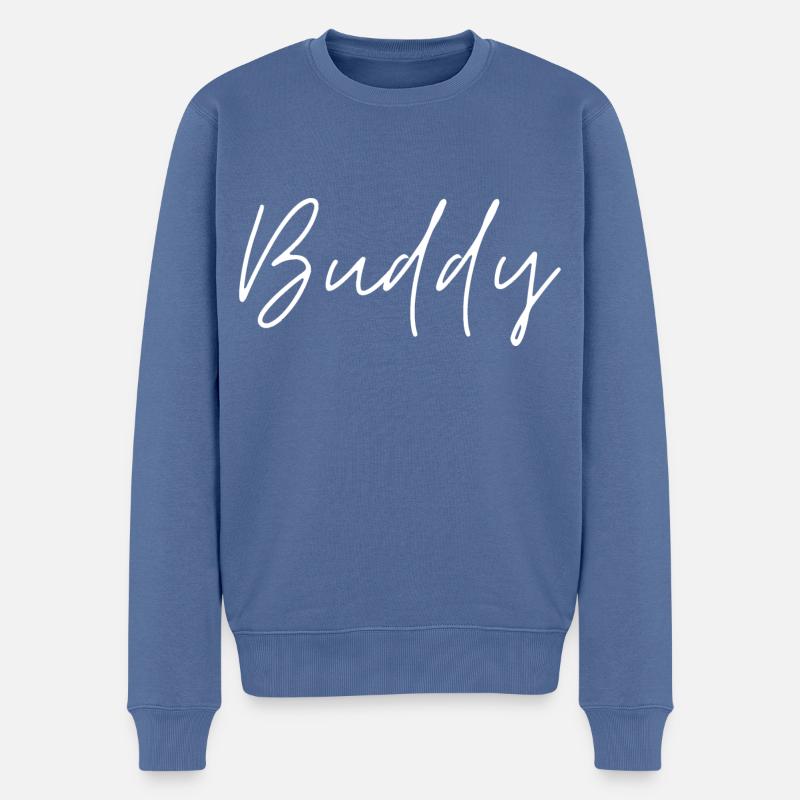 Buddy - Pull Premium bio Homme - bleu pigeon