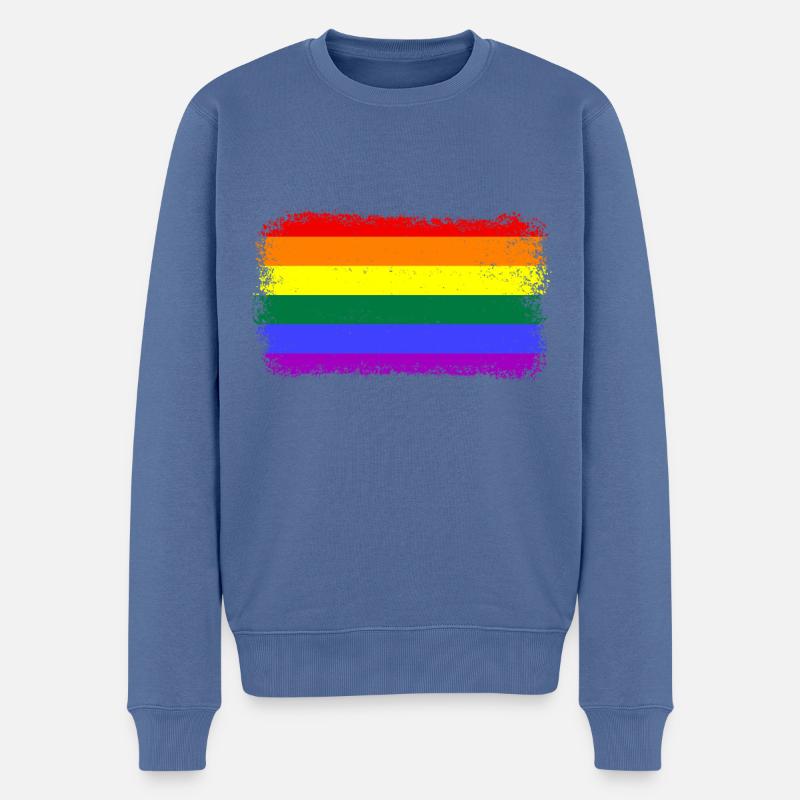 Lgbtq - Männer Premium Bio Pullover - Taubenblau