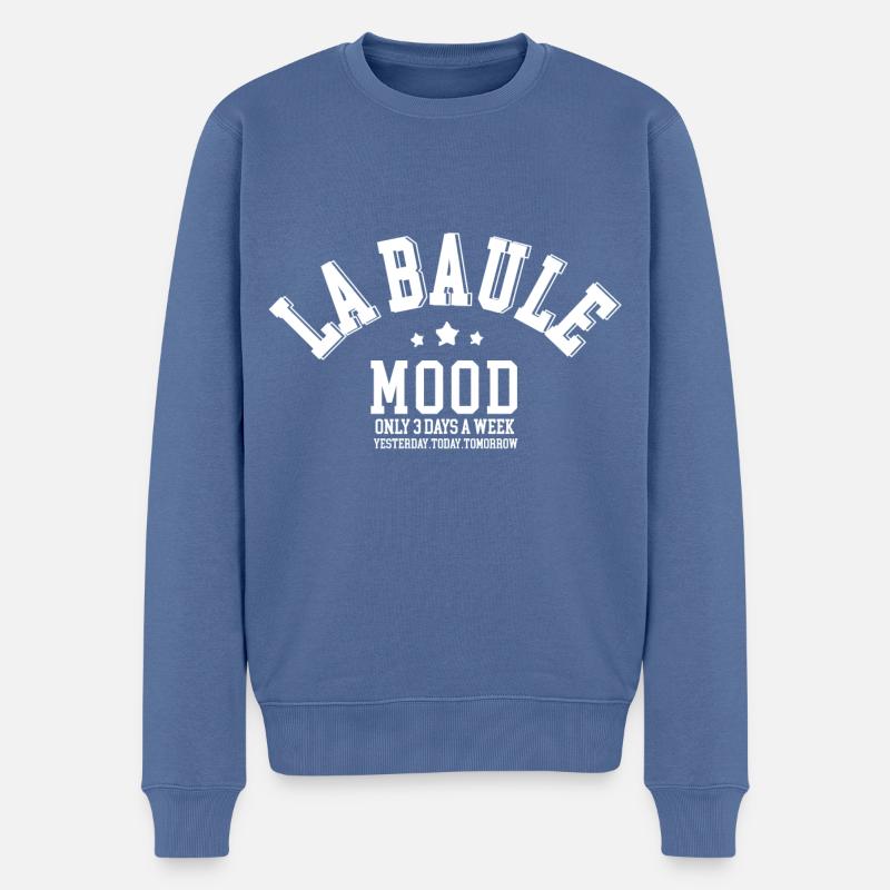 La Baule Mood - Pull Premium bio Homme - bleu pigeon