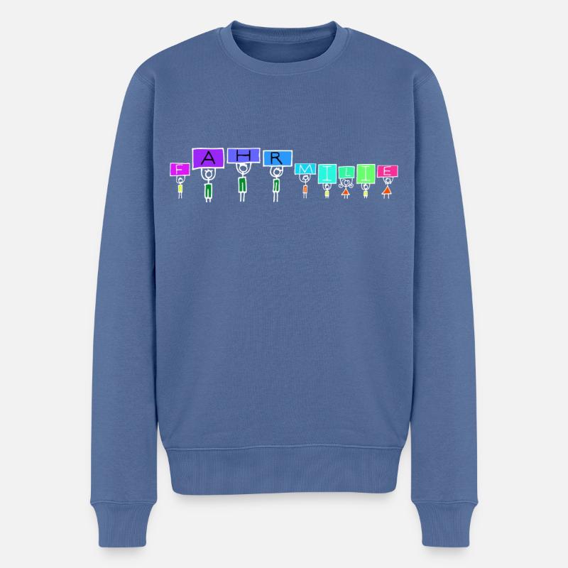 AHRTAL fAHRmilie - Männer Premium Bio Pullover - Taubenblau