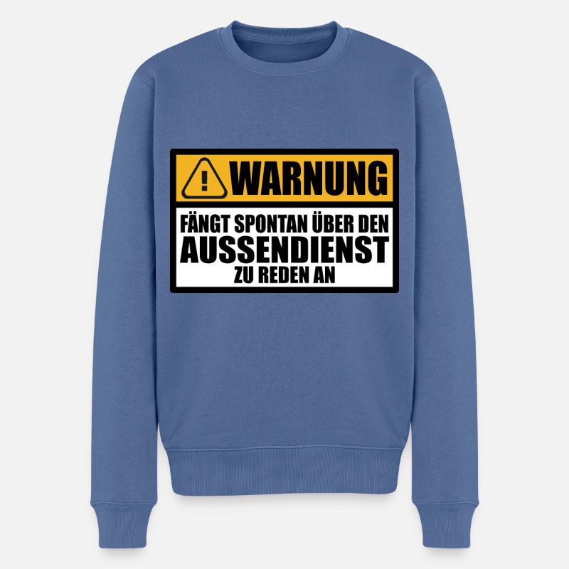 Außendienstmitarbeiter Aussendienst Sprüche Lustig - Männer Premium Bio Pullover - Taubenblau