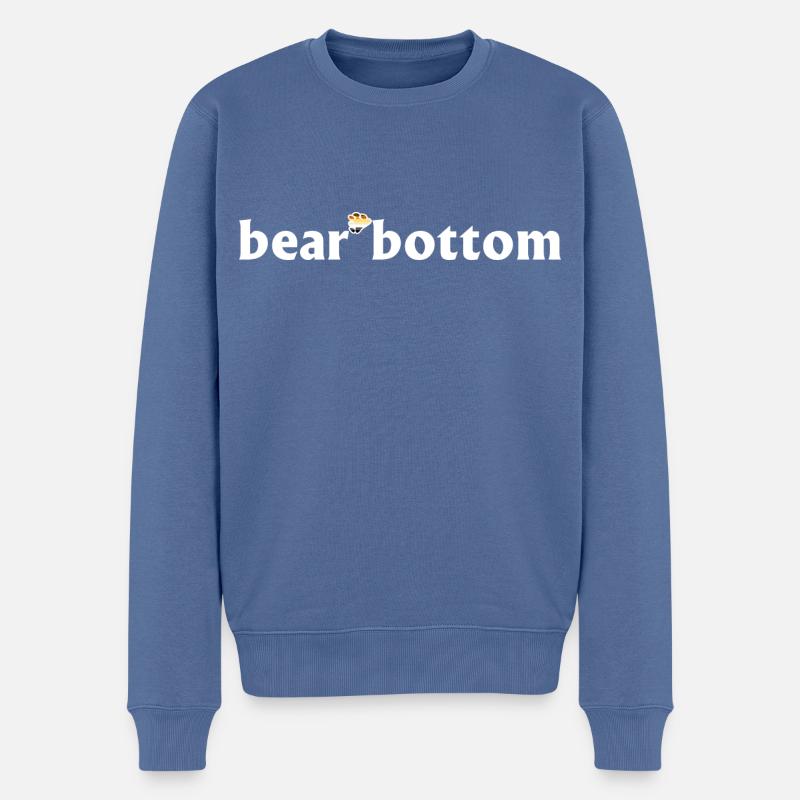 bearbottom - Männer Premium Bio Pullover - Taubenblau