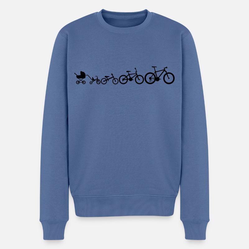 Evolution Mountainbike Bike Farbwechsel - Männer Premium Bio Pullover - Taubenblau