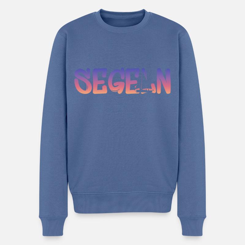 Segeln - Männer Premium Bio Pullover - Taubenblau