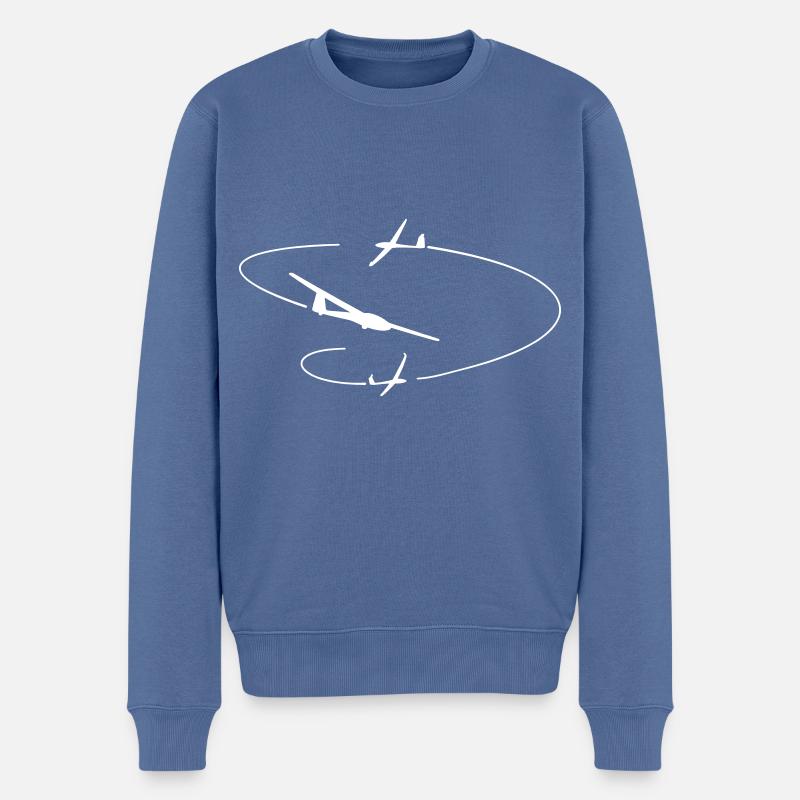 Planeur Planeur Planeur Planeur - Pull Premium bio Homme - bleu pigeon