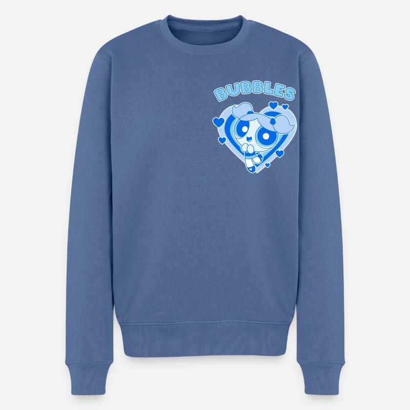 Les Supers Nanas Bulle - Pull Premium bio Homme - bleu pigeon