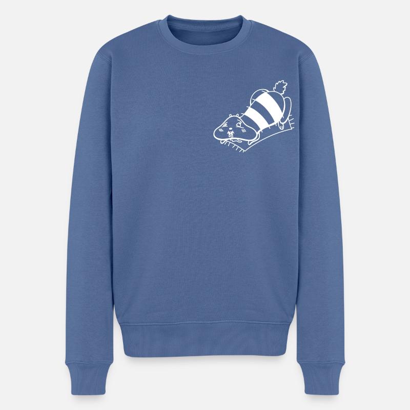 Chippin - Pull Premium bio Homme - bleu pigeon