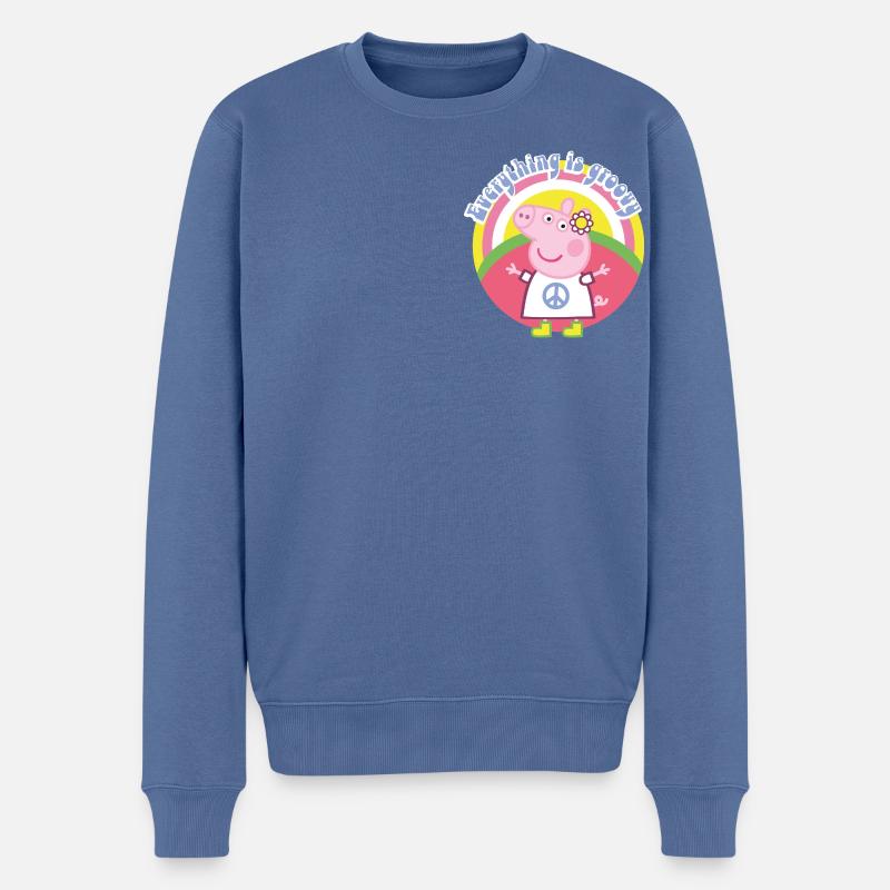 Peppa Pig Bonne Humeur - Pull Premium bio Homme - bleu pigeon