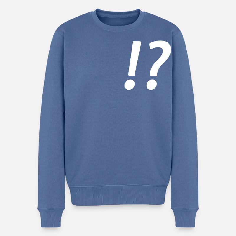 Bitte, was? - Männer Premium Bio Pullover - Taubenblau