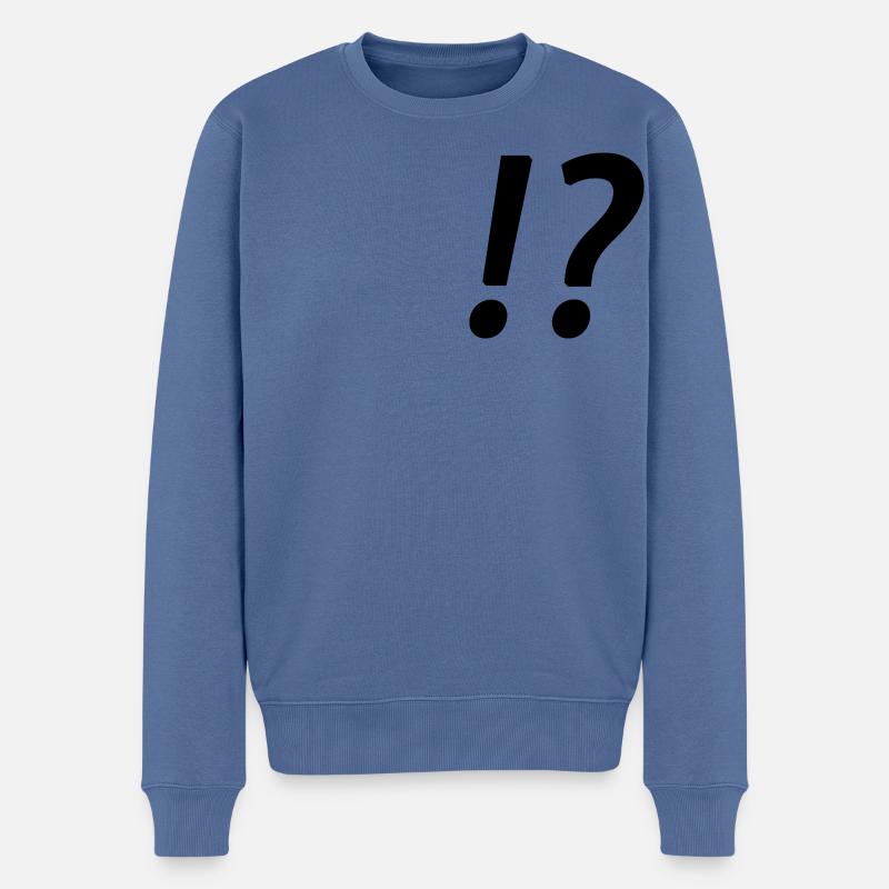 Bitte, was? - Männer Premium Bio Pullover - Taubenblau