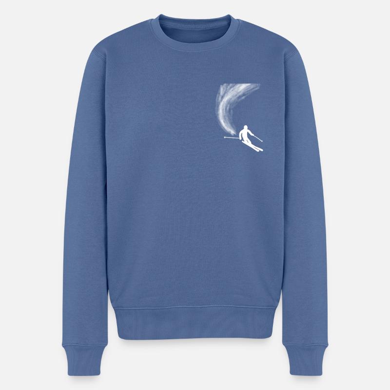 Ski ski - Pull Premium bio Homme - bleu pigeon