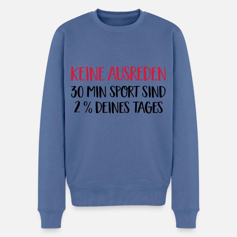 Sport - Männer Premium Bio Pullover - Taubenblau