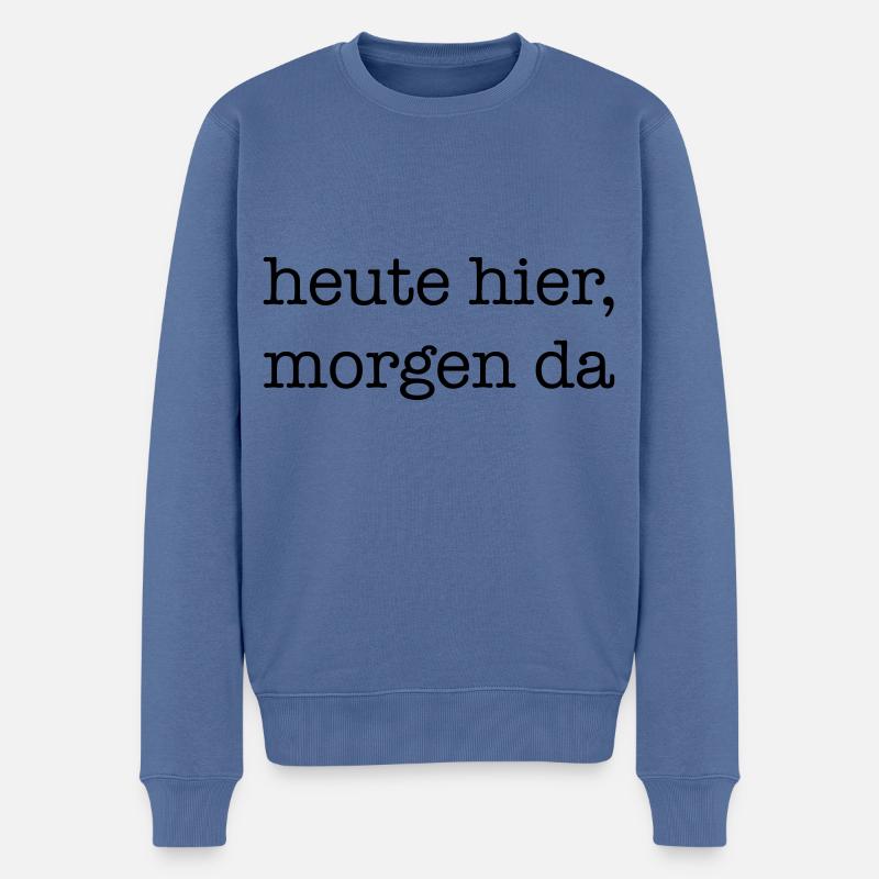 reisen - Männer Premium Bio Pullover - Taubenblau