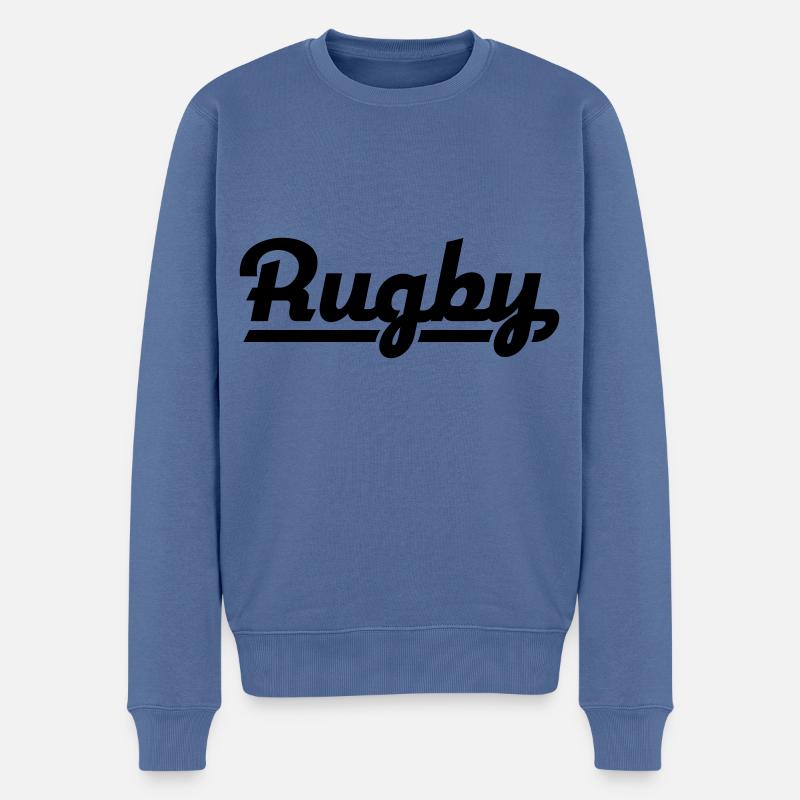 Rugby - Männer Premium Bio Pullover - Taubenblau