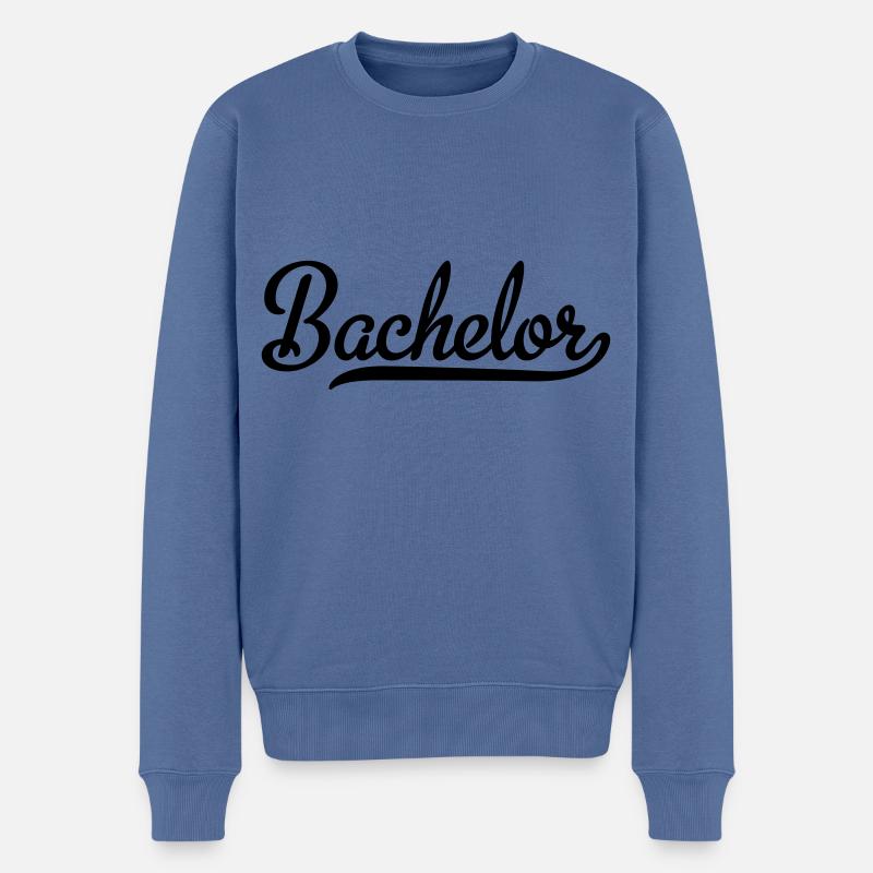 bachelor - Männer Premium Bio Pullover - Taubenblau