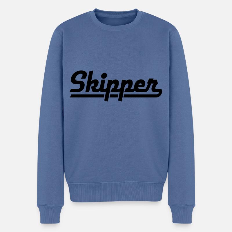 Skipper - Pull Premium bio Homme - bleu pigeon