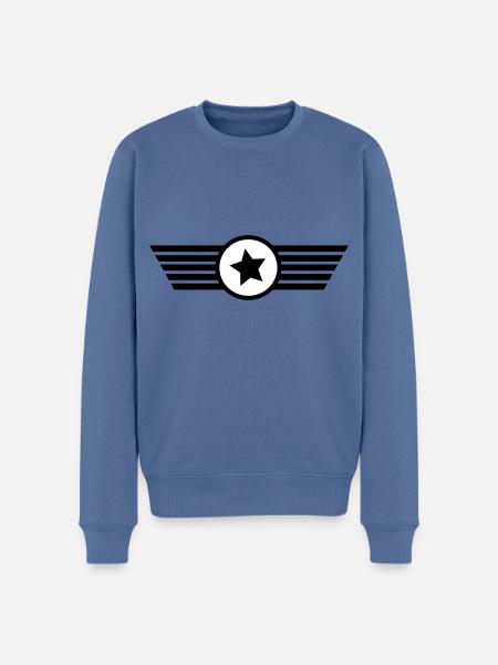 Wappen - Pull Premium bio Homme - bleu pigeon