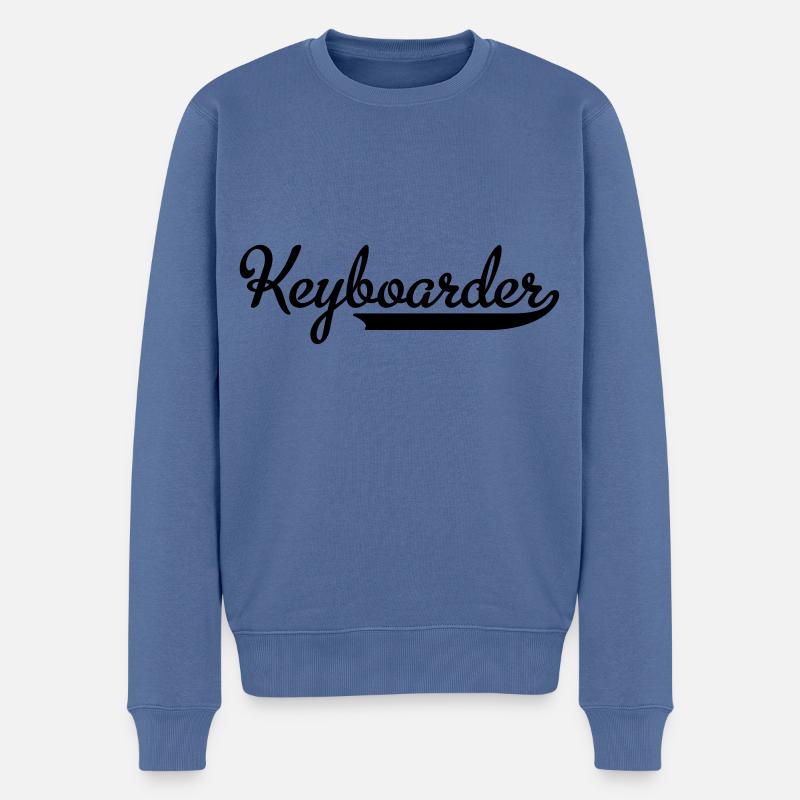 Keyboard - Männer Premium Bio Pullover - Taubenblau