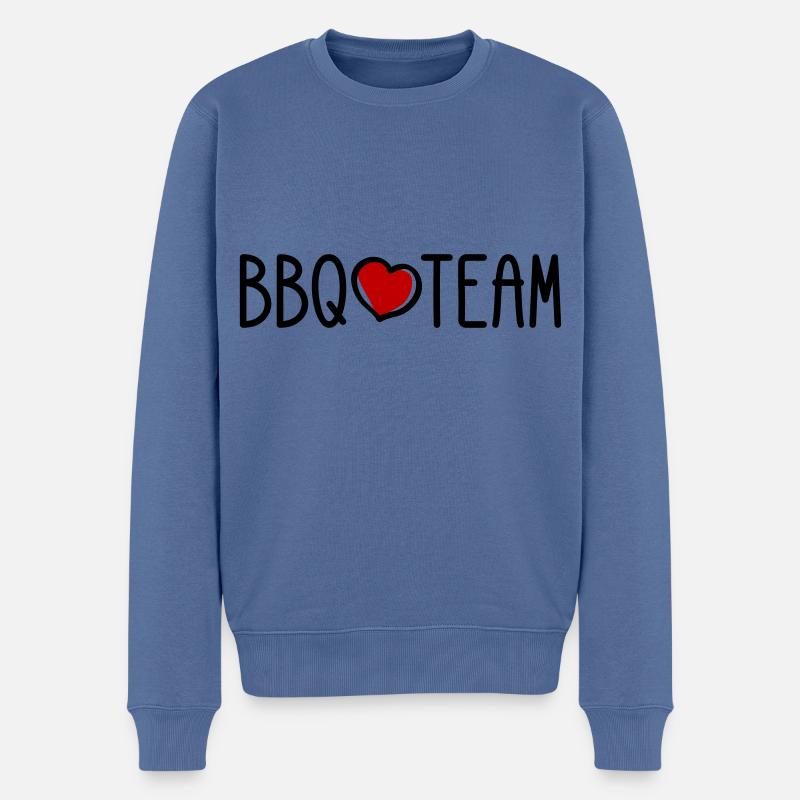 BBQ Grill Team - Männer Premium Bio Pullover - Taubenblau
