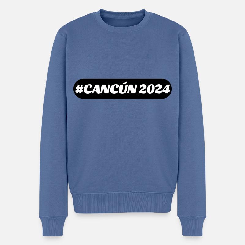 Cancun 2024 - Männer Premium Bio Pullover - Taubenblau
