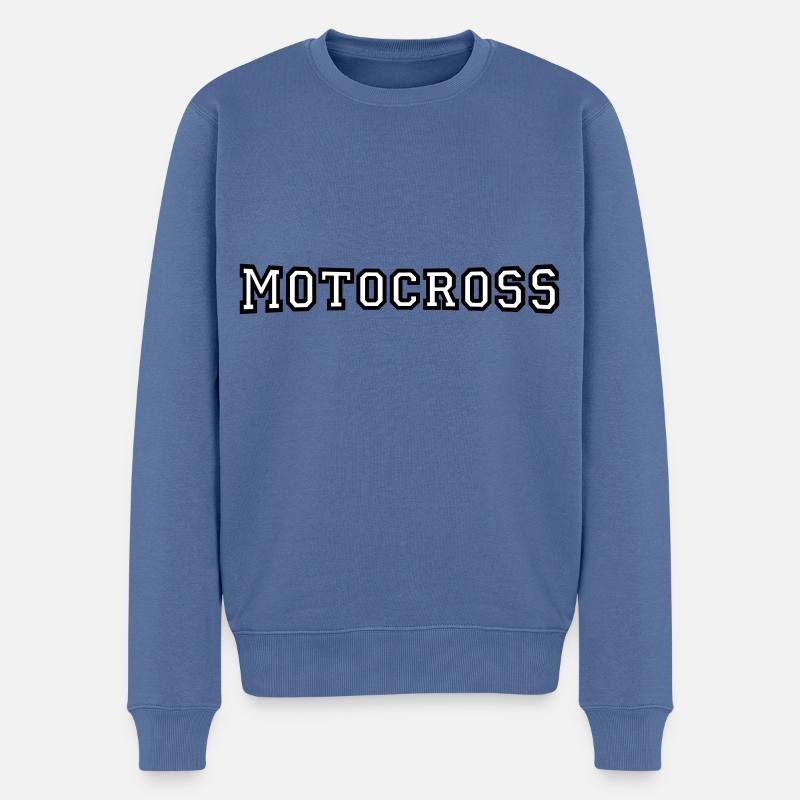 motocross - Männer Premium Bio Pullover - Taubenblau