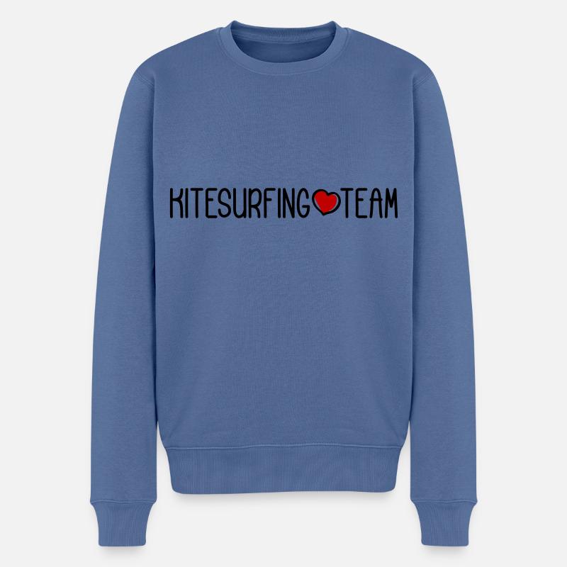 Équipe de kitesurf - Pull Premium bio Homme - bleu pigeon
