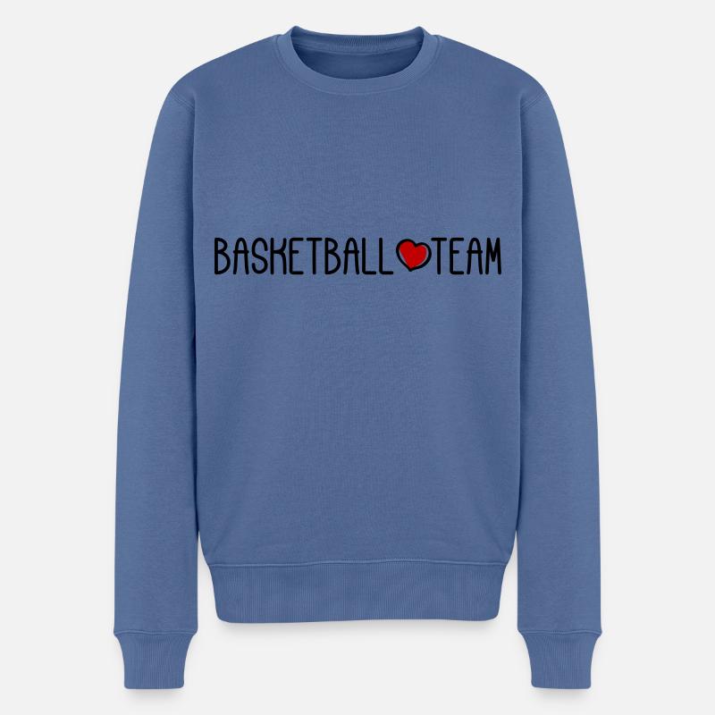Basketball Team - Männer Premium Bio Pullover - Taubenblau