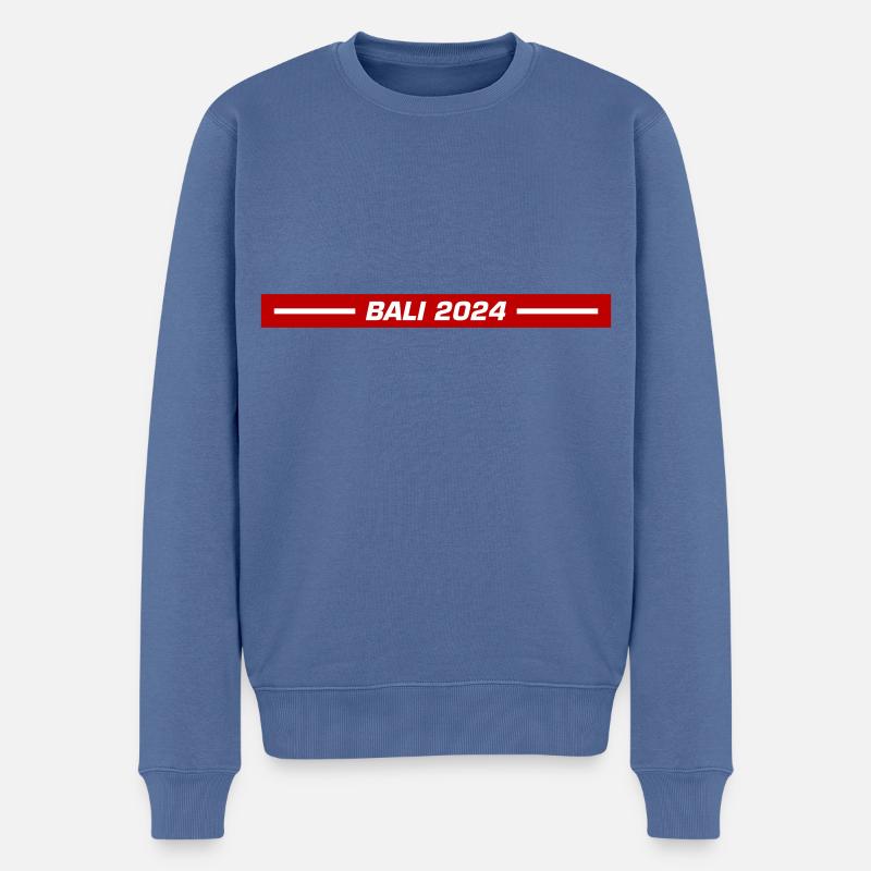 Bali 2024 - Männer Premium Bio Pullover - Taubenblau