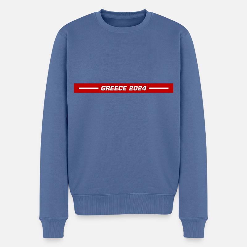 Grèce 2024 - Pull Premium bio Homme - bleu pigeon
