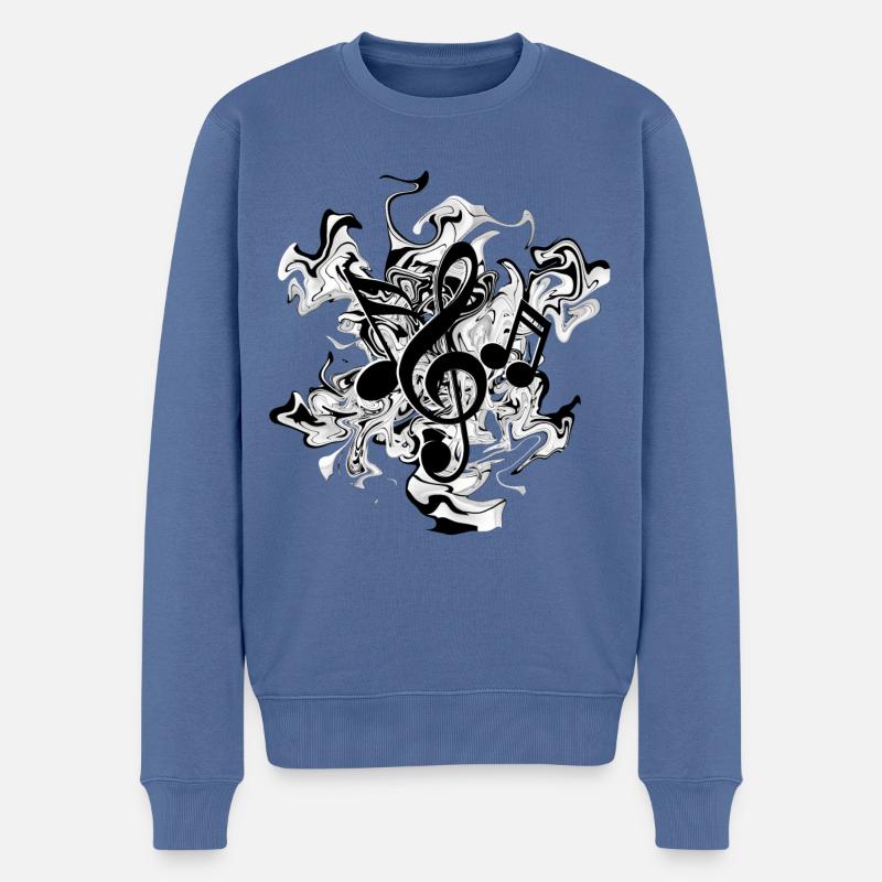 Noten - Männer Premium Bio Pullover - Taubenblau