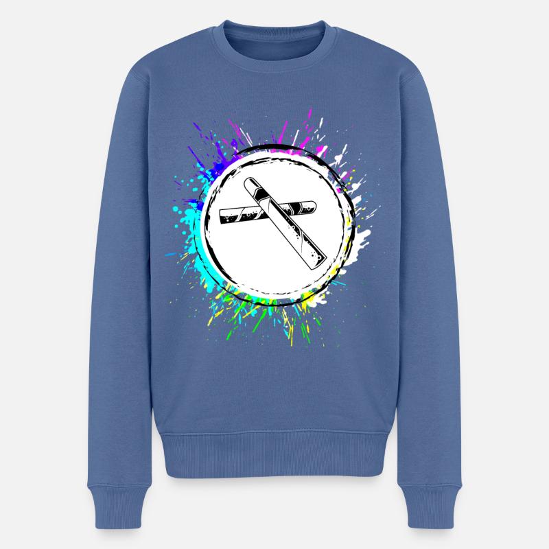Symbole du cigare - Pull Premium bio Homme - bleu pigeon