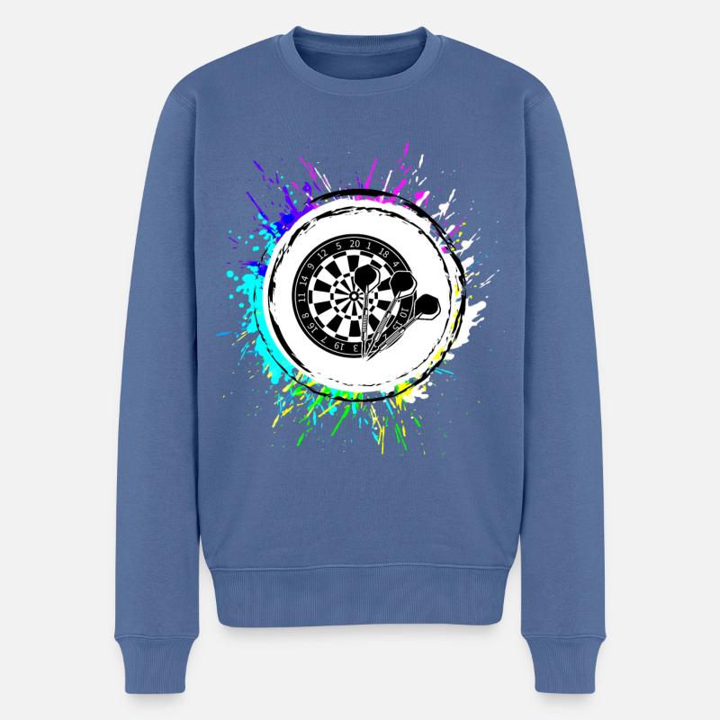 Fléchettes Sport Symbole - Pull Premium bio Homme - bleu pigeon